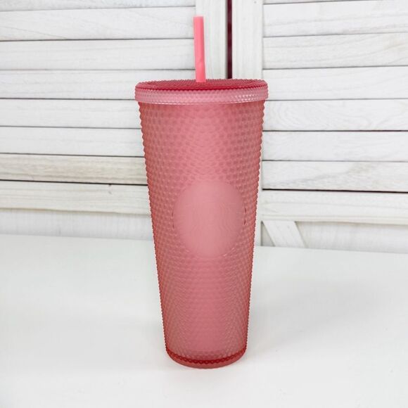 Starbucks Studded Soft Touch Tumbler Cup Pink Lemonade 24oz Venti 2022 - Picture 1 of 10
